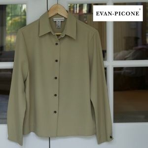 Evan-Picone Tan Blouse, Size 6